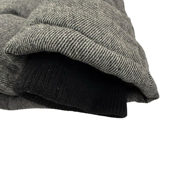 Saks Fifth Avenue Down Puffer Jacket Men XL Black Gray Tweed Zip Snap - Picture 6 of 14